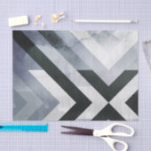 Decoratief zwart/wit vervormd patroon tissuepapier (Craft)