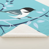 Decoratief zwarte cichap sherpa deken (3/4)
