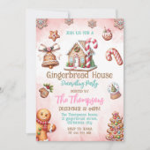 Decoratiefeest voor een huisje van peperkoek kaart (Voorkant)