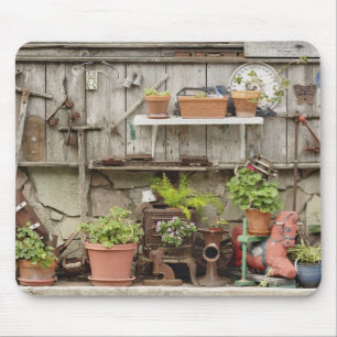 Decoraties op houten hek, Catalina Island, Muismat