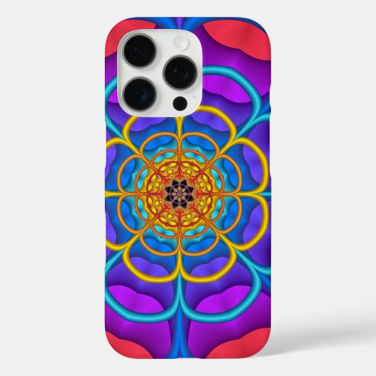 Decoratieve abstracte bloemvorm Case-Mate iPhone case (Achterkant)