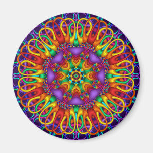 Decoratieve abstracte mandala magneet