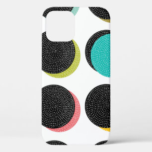 Decoratieve abstracte polka-punten in de stijl van iPhone 12 hoesje