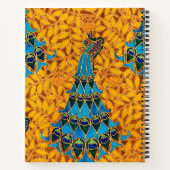 decoratieve art nouveau pauwen en bomen notitieboek (Achterkant)