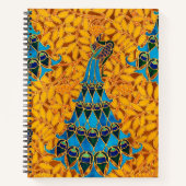 decoratieve art nouveau pauwen en bomen notitieboek (Voorkant)