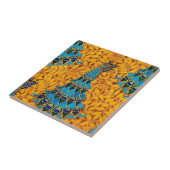 decoratieve art nouveau pauwen en bomen tegeltje (Zijkant)