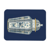 Decoratieve Aziatische urine in blauw en wit Magneet (Horizontaal)