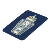 Decoratieve Aziatische urine in blauw en wit Magneet (Linkerzijde)