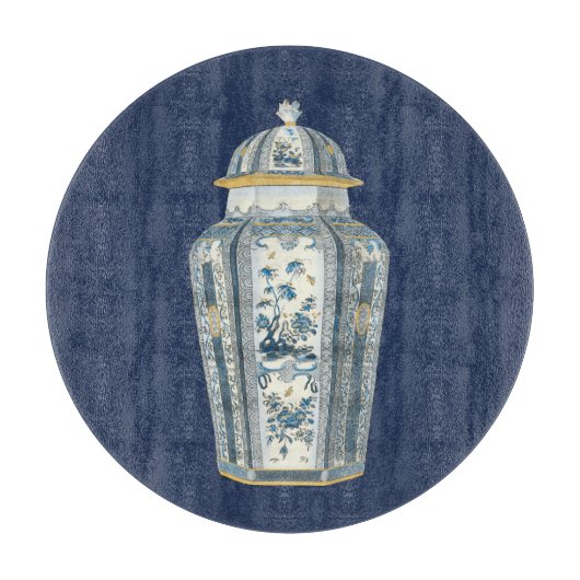 Decoratieve Aziatische urine in blauw en wit Snijplank (Voorkant)