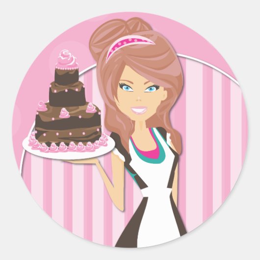 Decoratieve bakker Stickers (Voorkant)