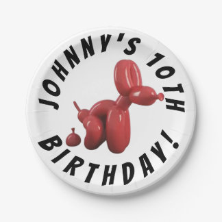 decoratieve ballon hond papieren borden bordje