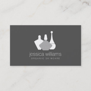 Decoratieve Beauty Containers Cosmetologist Grijs Visitekaartje