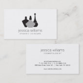 Decoratieve Beauty Containers Cosmetologist Wit Visitekaartje (Voorkant / Achterkant)