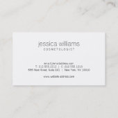 Decoratieve Beauty Containers Cosmetologist Wit Visitekaartje (Achterkant)