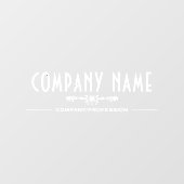 Decoratieve bedrijfsnaam raamsticker (Vel)