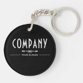 Decoratieve bedrijfsnaam sleutelhanger (Achterkant)