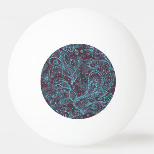 Decoratieve bladeren: naadloze patroonachtergrond pingpongballen