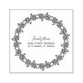 Decoratieve bladeren Retouradres Rubber Stamp Rubberstempel (Afrduk)