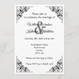 Decoratieve bloeiende hoeken Weddenschap Kaart