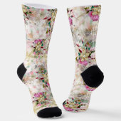 Decoratieve bloem naadloos met gele parel sokken (Gebogen)