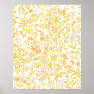 Decoratieve bloemen 13 poster