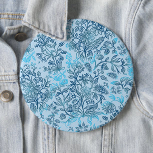 Decoratieve bloemen 15 ronde button 6,0 cm
