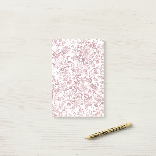 Decoratieve bloemen 19 post-it® notes (Op bureau)