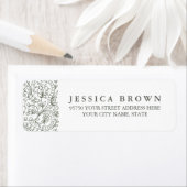 Decoratieve bloemen aangepaste retour adres label (Insitu)