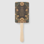 Decoratieve Bloemen Art Nouveau bruiloft Handwaaier (Achterkant)