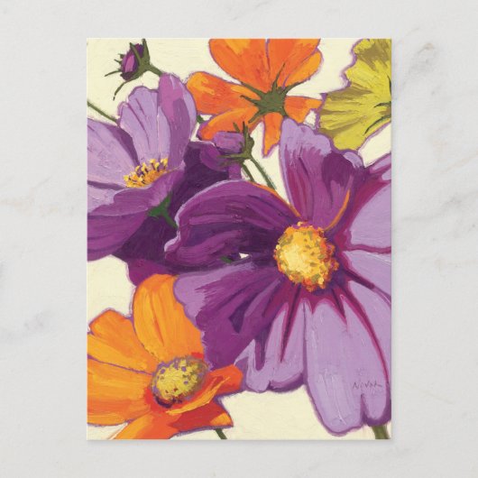 Decoratieve bloemen briefkaart (Voorkant)