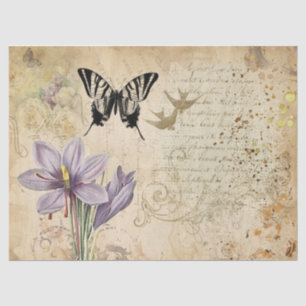 Decoratieve bloemen Butterflies Ephemera ontkoppel Tissuepapier