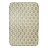Decoratieve bloemen in wit en beige badmat (Voorkant Verticaal)