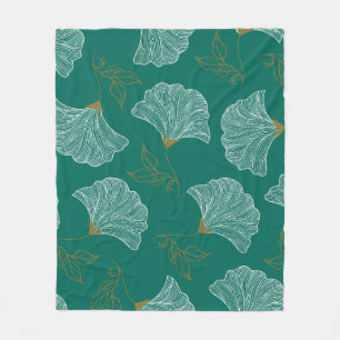 Decoratieve bloemen naadloos patroon fleece deken