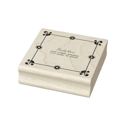 Decoratieve bloemenrubberstempel 	rubberstempel (Stempel)