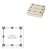 Decoratieve bloemenrubberstempel 	rubberstempel (Gestempeld)