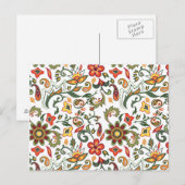 Decoratieve bloempatronen briefkaart (Voorkant / Achterkant)
