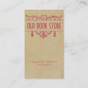 decoratieve BoekPlate Visitekaartje