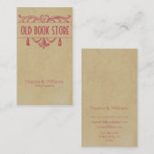 decoratieve BoekPlate Visitekaartje (Voorkant / Achterkant)