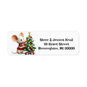 Decoratieve Boom Retouradreslabels Etiket