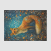 Decoratieve bosvos tissuepapier (Voorkant)