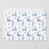 Decoratieve Bunny en Paaseieren Uitnodiging tot ui (Achterkant)