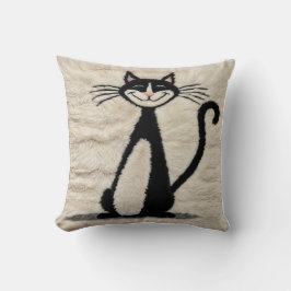 Decoratieve Cat Black en White Kilim Kussens