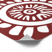 Decoratieve Celestial  Retro Sunburst Poster (Hoek)