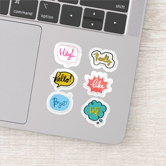 Decoratieve chat sticker set (Detail)