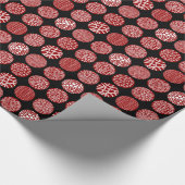 Decoratieve cirkels - Ruby Red en Black Cadeaupapier (Hoek)