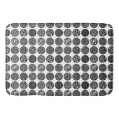 Decoratieve cirkels - zwart en wit badmat (Voorkant)