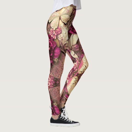 Decoratieve collage Butterflies en Rozen Leggings (Rechts)