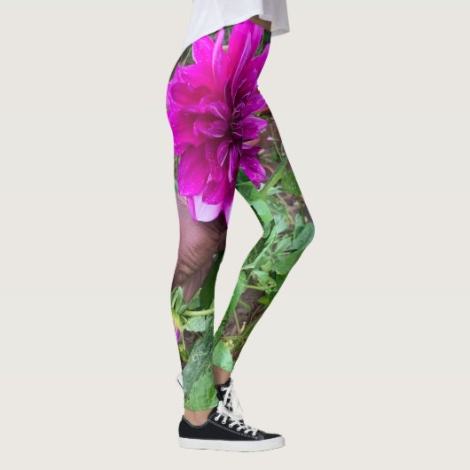 Decoratieve Dahlia Leggings (Rechts)