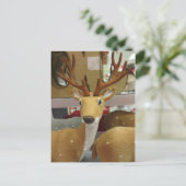 Decoratieve deer briefkaart (Staand voorkant)