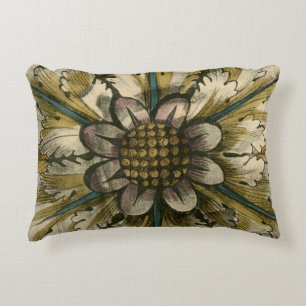 Decoratieve demask Rosette op grijze achtergrond Accent Kussen